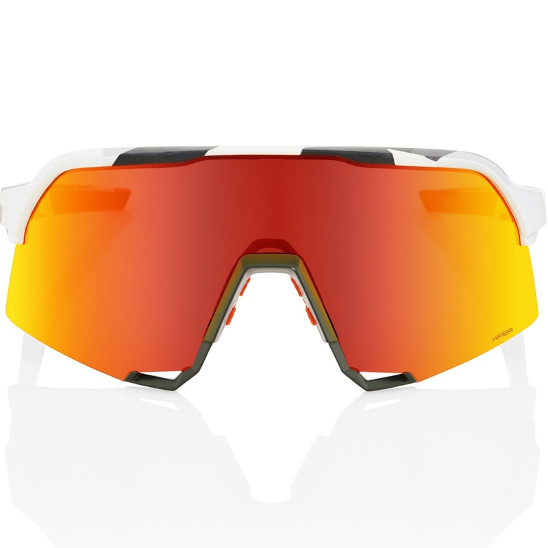 Saulesbrilles 100% S3 HIPER ar sarkanu stiklu