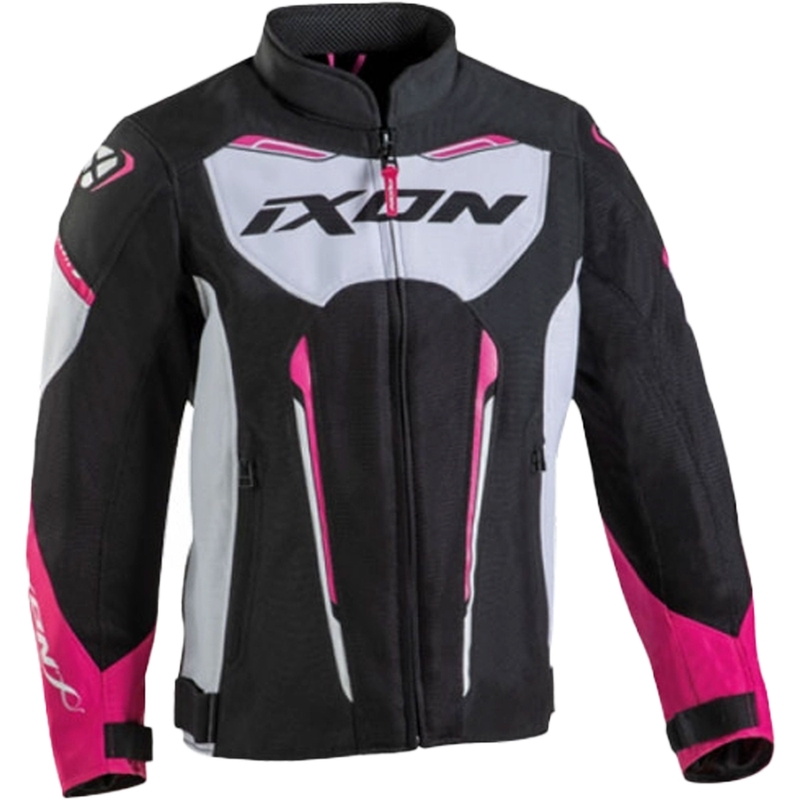 Bērnu motocikla jaka IXON Striker Air black-white-pink
