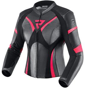 Sieviešu motocikla jaka Rebelhorn Rebel Black-Fluo Pink motocikla jaka