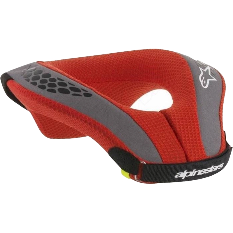 Alpinestars Sequence jauniešu melns-sarkans-pelēks-dzeltens-dzeltens bērnu kakla kombinezons