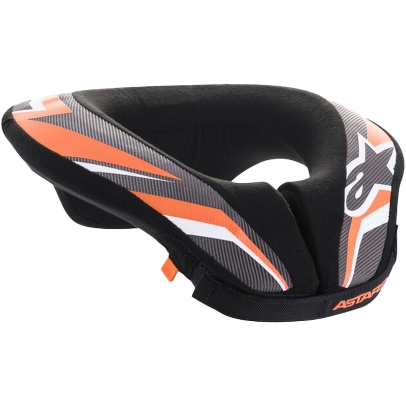 Alpinestars Sequence jauniešu kakla aizsargs melns, balts un oranžs