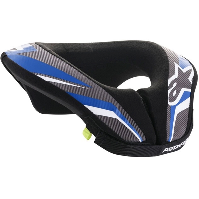 Alpinestars Sequence jauniešu kakla aizsargs melns, balts un zils