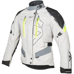 Sieviešu Ayrton Teressa II motocikla jaka cream-fluo yellow-grey-black