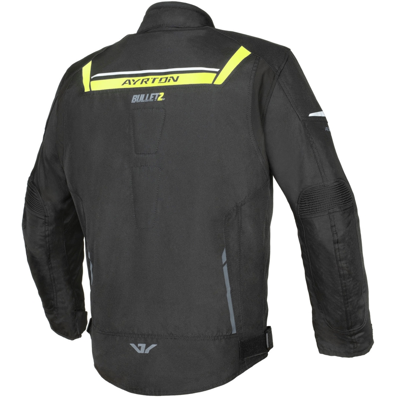 Ayrton Bullet II melns-fluo dzeltens-pelēks motocikla jaka