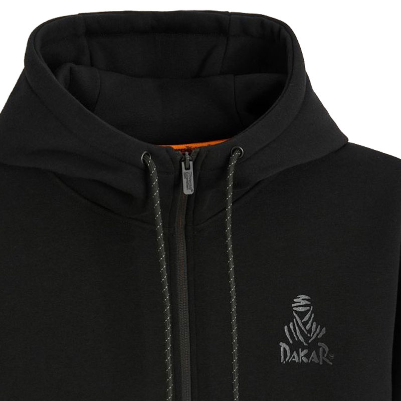 Džemperis ar kapuci Dakar VIP ZIP H25 melns