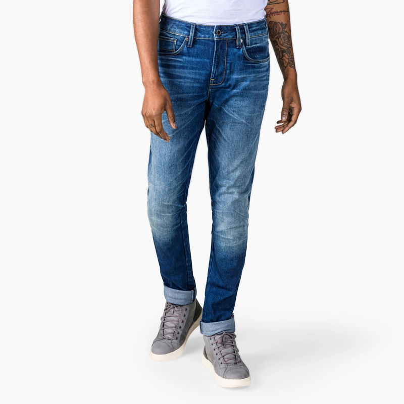 Revit Carlin SK Extra Cropped motocikla džinsi, zili