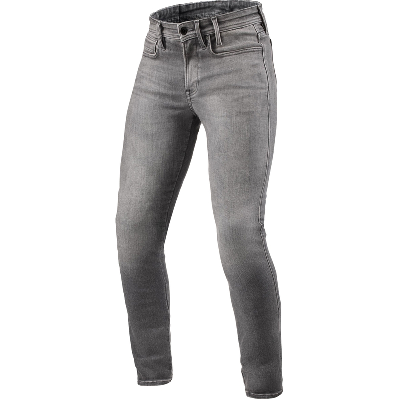Revit Piston 3 Skinny Extra Cropped motocikla džinsi, pelēki