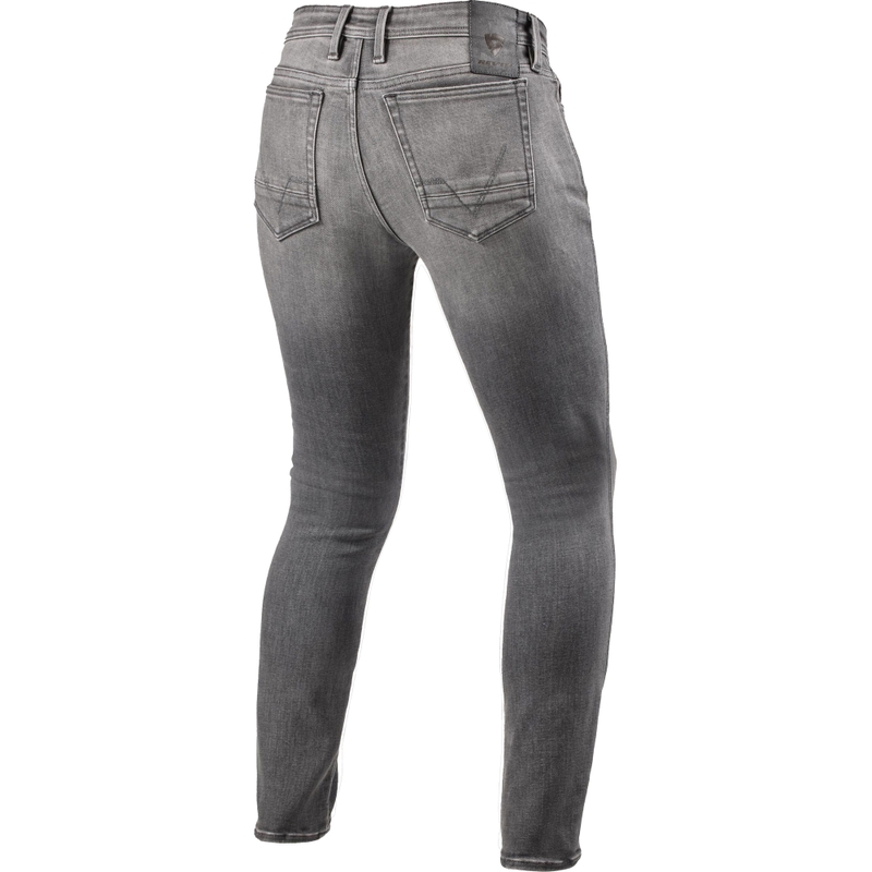 Revit Piston 3 Skinny Extra Cropped motocikla džinsi, pelēki