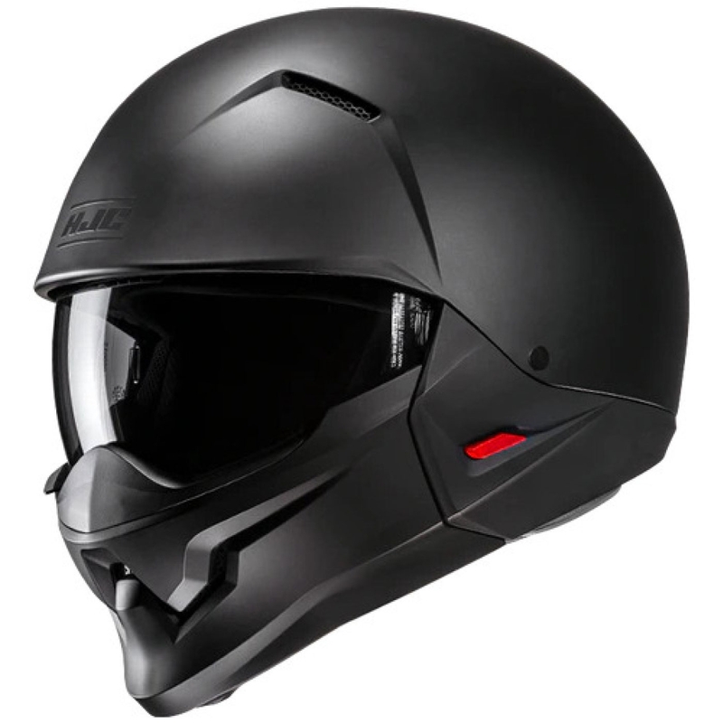 Atvērtā tipa ķivere ar masku HJC i20N Solid Semi Flat melna