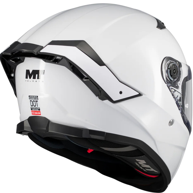 Pilna izmēra motocikla ķivere MT Thunder 4 SV Pure A0 balta