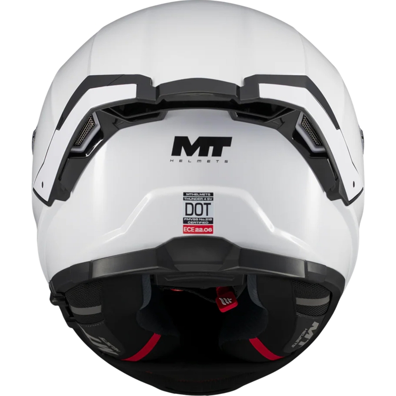 Pilna izmēra motocikla ķivere MT Thunder 4 SV Pure A0 balta