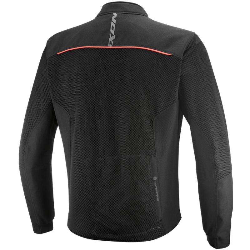 Motocikla jaka IXON Ostro melna-fluorescējoši sarkana