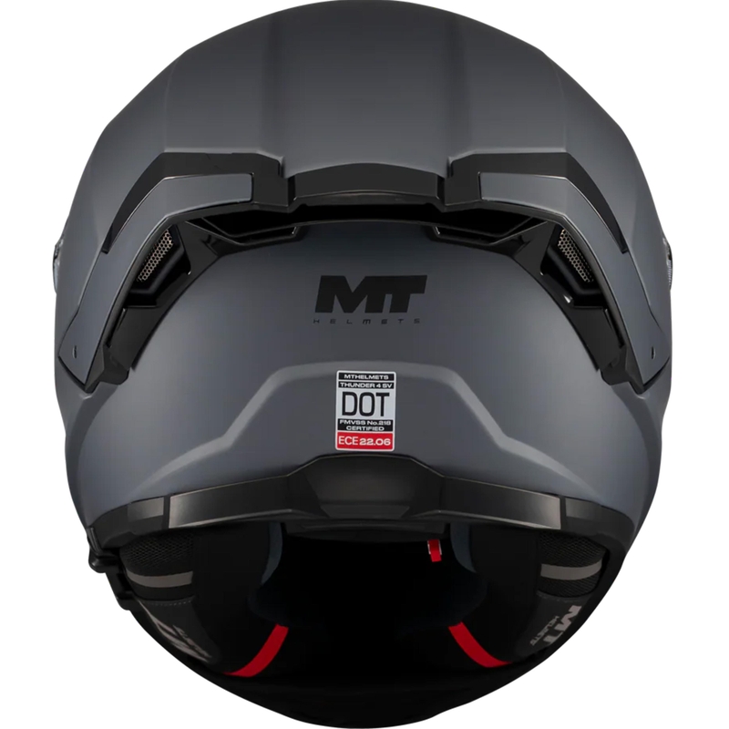 Pilna izmēra motocikla ķivere MT Thunder 4 SV Pure A2 matēti pelēka