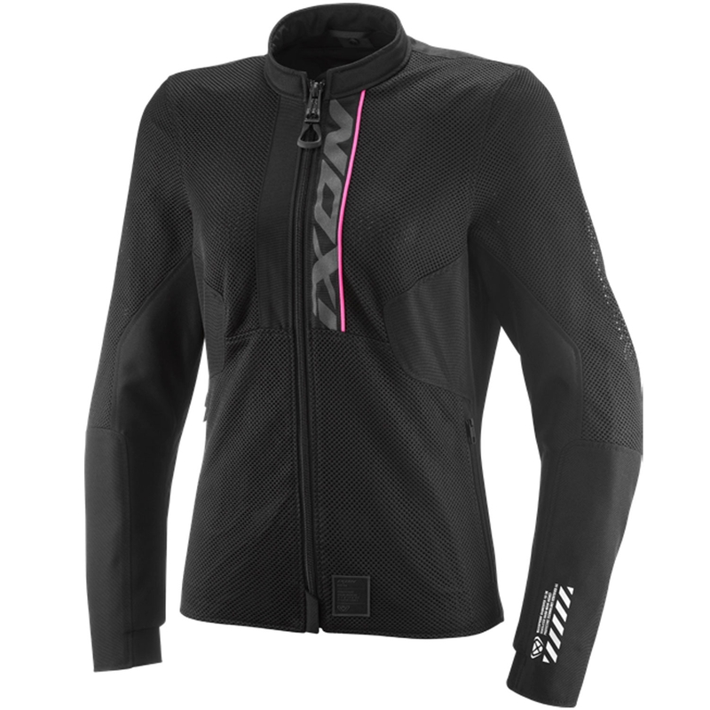 Sieviešu motocikla jaka IXON Ostro Lady melna-fluorescēta rozā