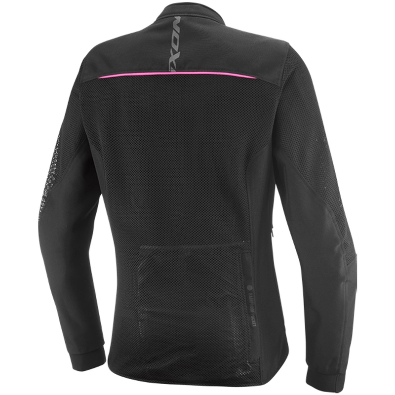 Sieviešu motocikla jaka IXON Ostro Lady melna-fluorescēta rozā