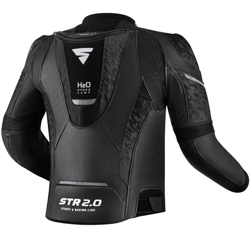 Shima STR 2.0 motocikla jaka melni pelēka