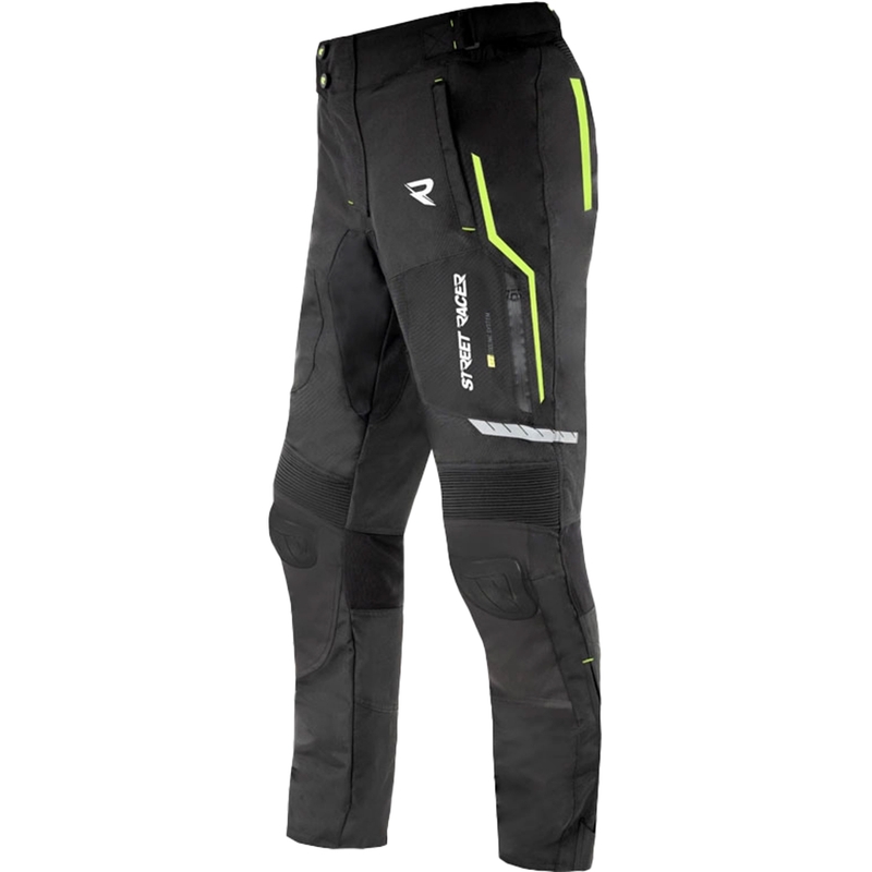 Street Racer Flex EVO moto bikses melnas-fluo dzeltenas