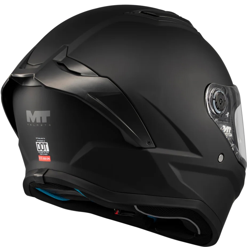 Pilna motocikla ķivere MT Stinger 2 Pure A1 matēta melna