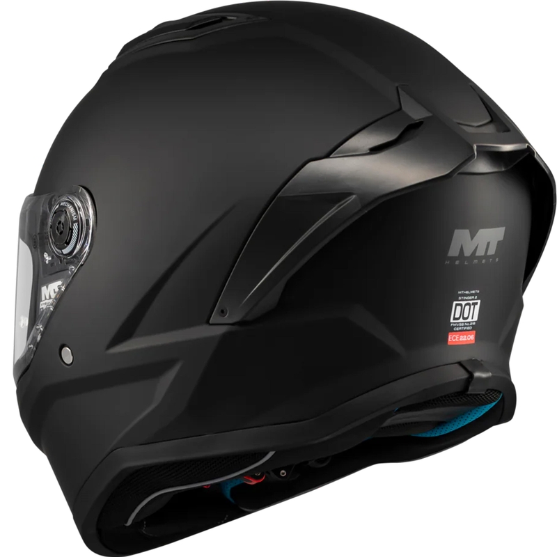Pilna motocikla ķivere MT Stinger 2 Pure A1 matēta melna
