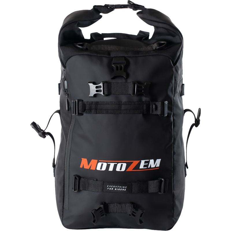 Ūdensizturīga motocikla soma MotoZem DryBag melna 27,5 l