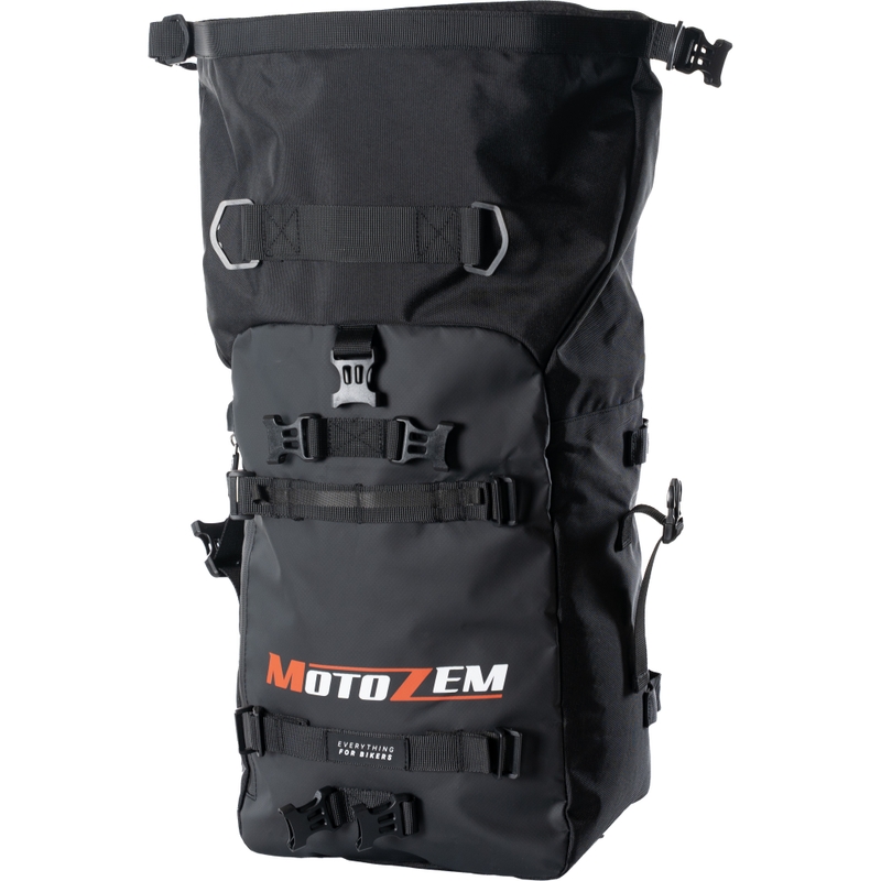 Ūdensizturīga motocikla soma MotoZem DryBag melna 27,5 l