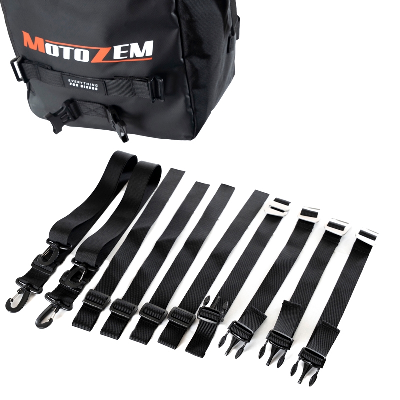 Ūdensizturīga motocikla soma MotoZem DryBag melna 27,5 l