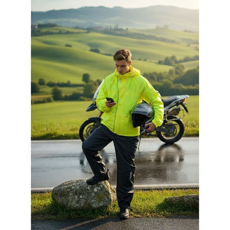 Motocikla lietusmētelis SiDi Tempora fluo dzeltenmelns