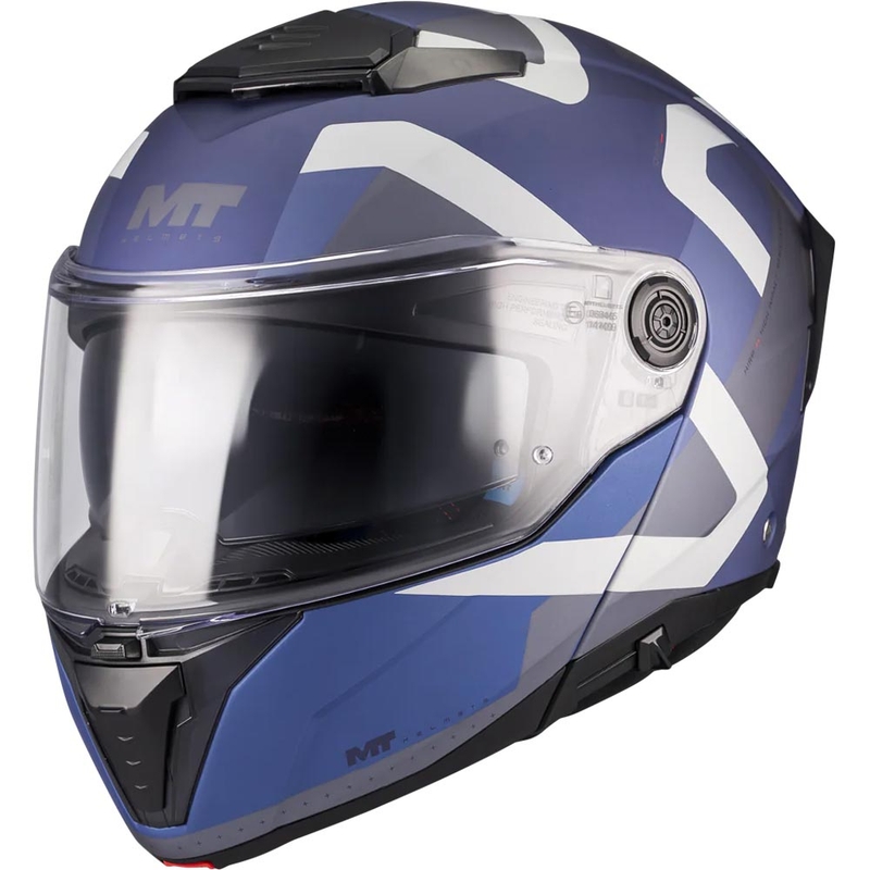 Atverama motocikla ķivere MT Atom 2 SV Dexter C2 matēta zili pelēka