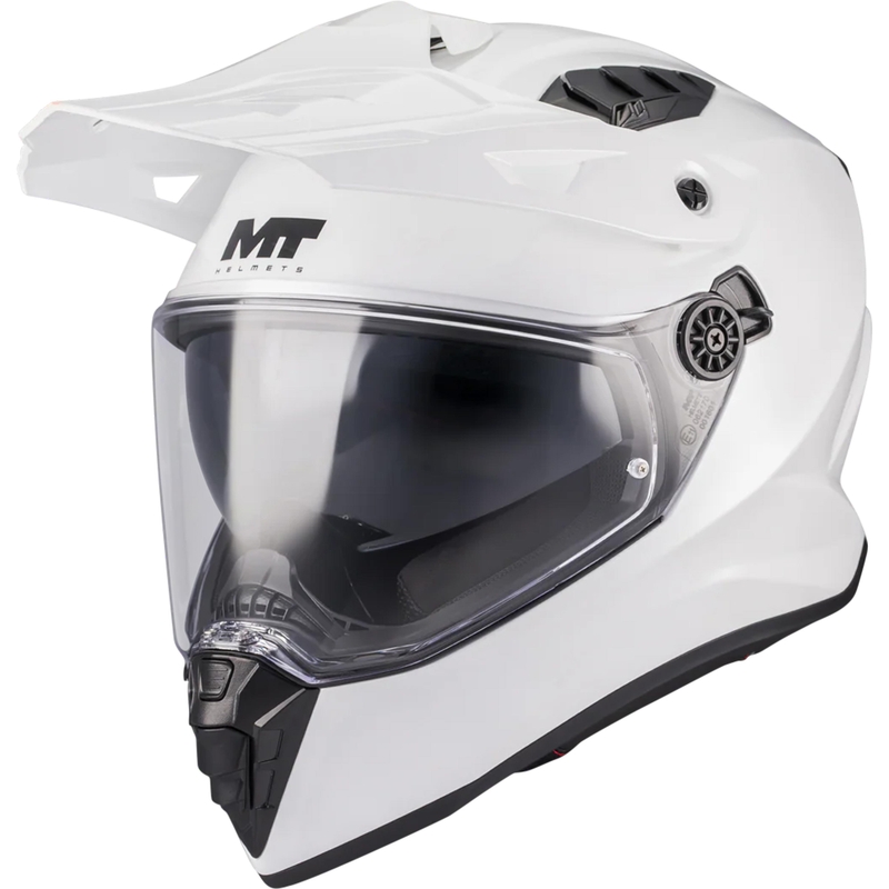 Enduro motocikla ķivere MT Track SV Pure A0 balta