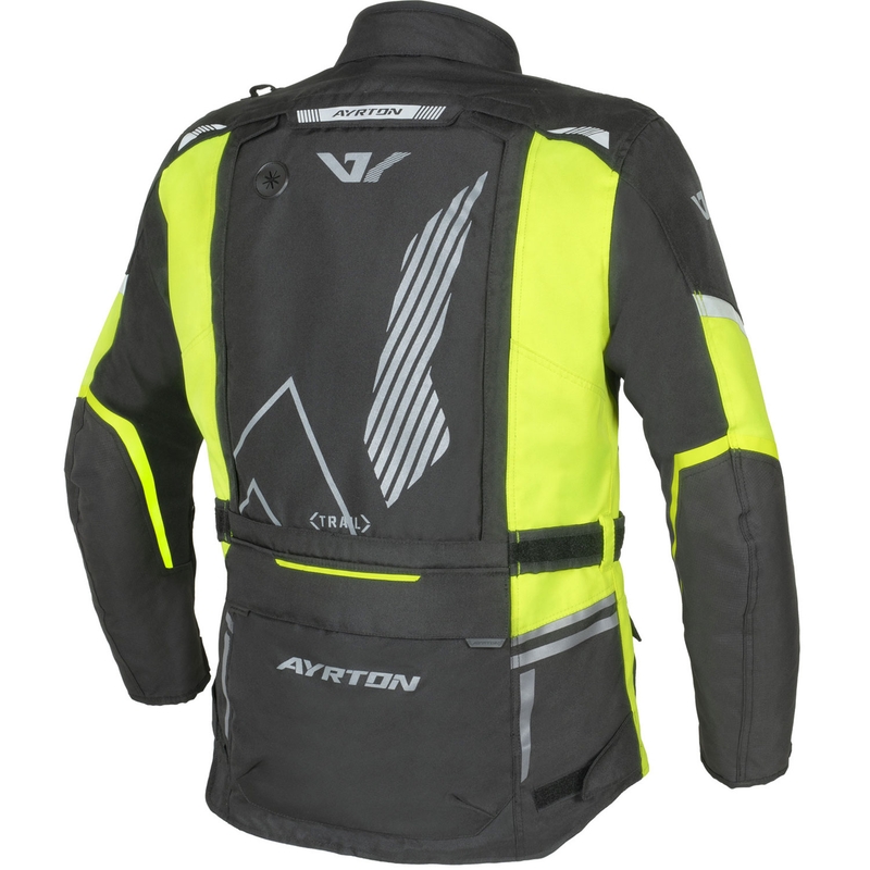 Bunda na motorku Ayrton Trail černo-fluo žluto-šedá