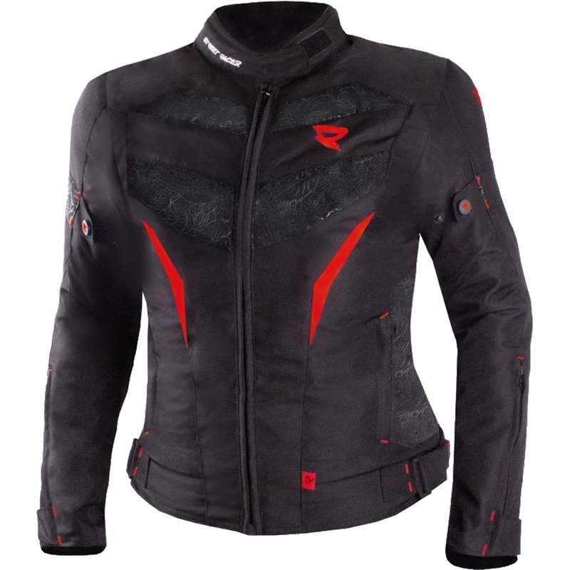 Sieviešu motocikla jaka Street Racer Rose Black and Red