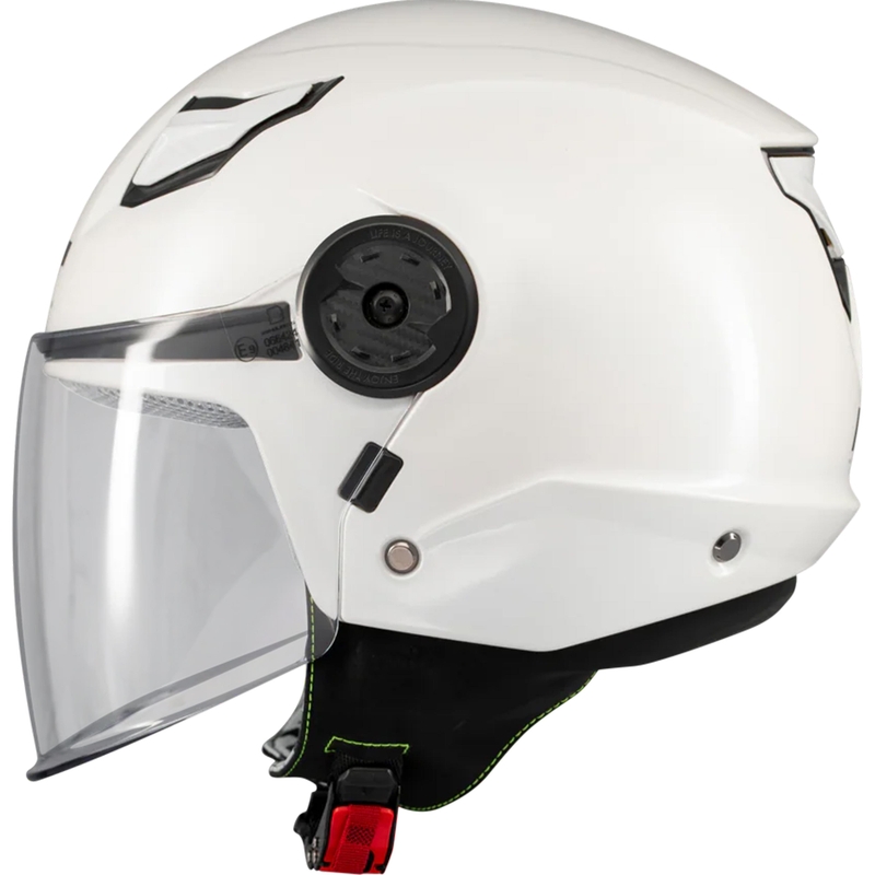 Bērnu atvērta motocikla ķivere MT Lite Pure A0 balta