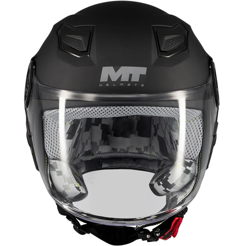 Bērnu atvērta motocikla ķivere MT Lite Pure A1 matēti melna