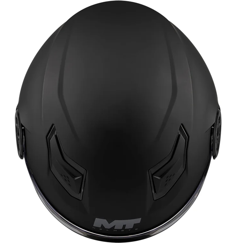 Bērnu atvērta motocikla ķivere MT Lite Pure A1 matēti melna