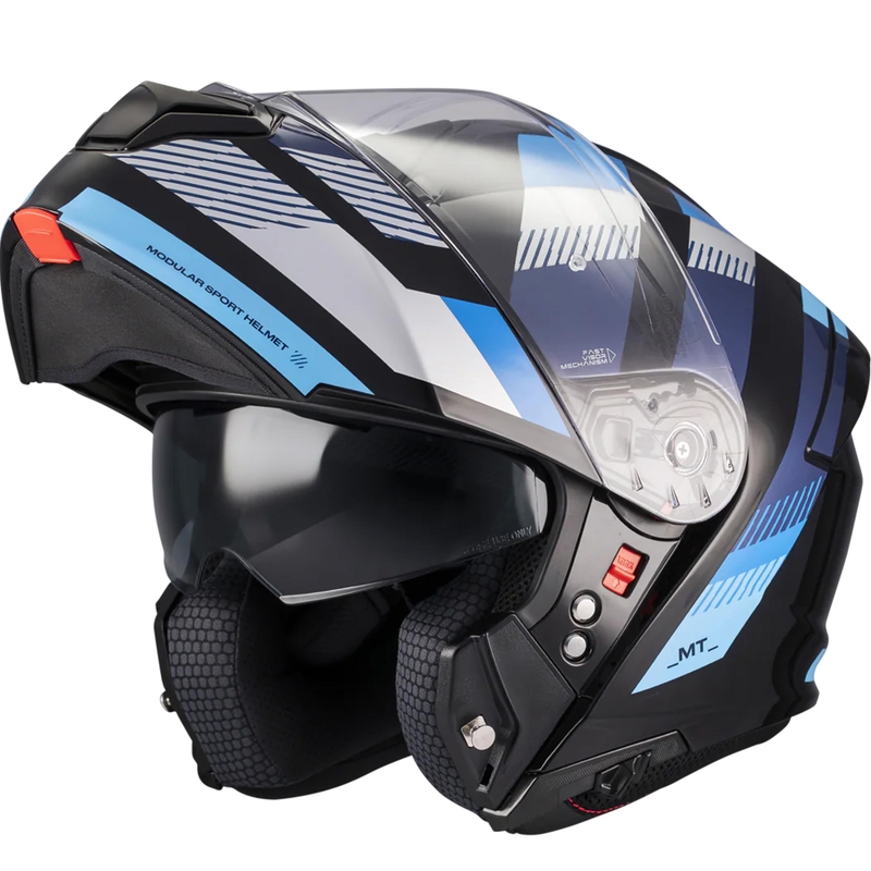 Atverama motocikla ķivere MT Genesis SV Stroke B7 melna-zila