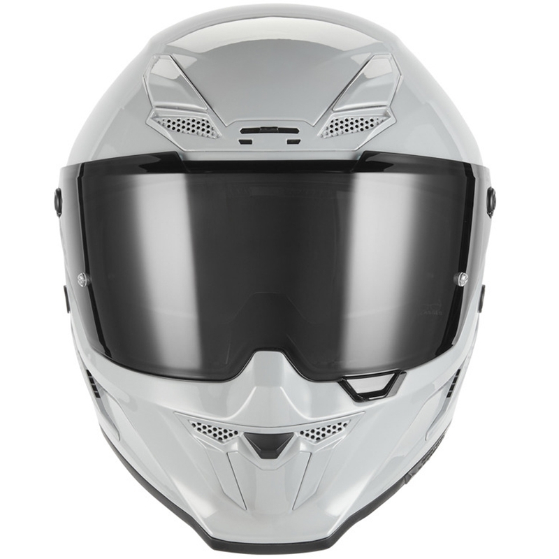 NOX Exclusive Goliath pilnas sejas motocikla ķivere pelēkbalta