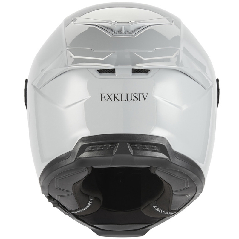 NOX Exclusive Goliath pilnas sejas motocikla ķivere pelēkbalta