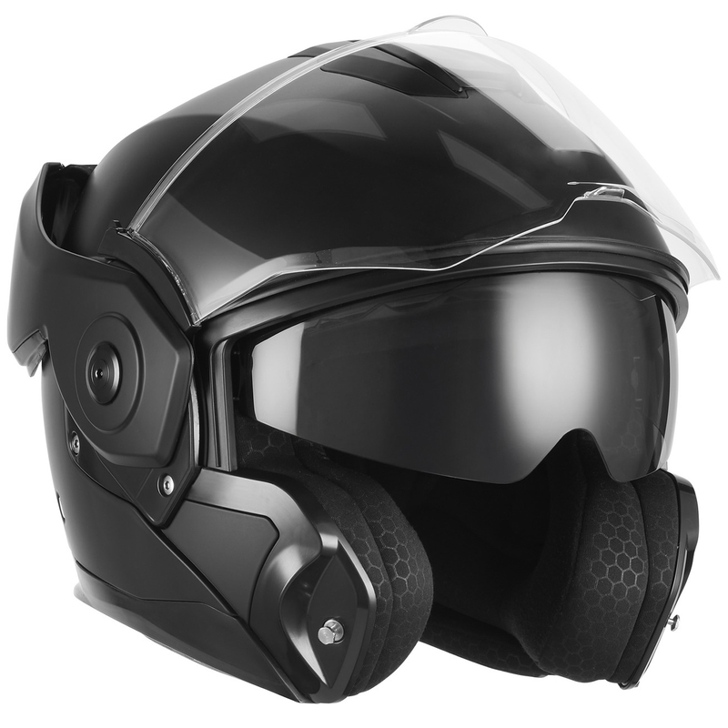 NOX PREMIUM Spinner atveramā motocikla ķivere matēti melna