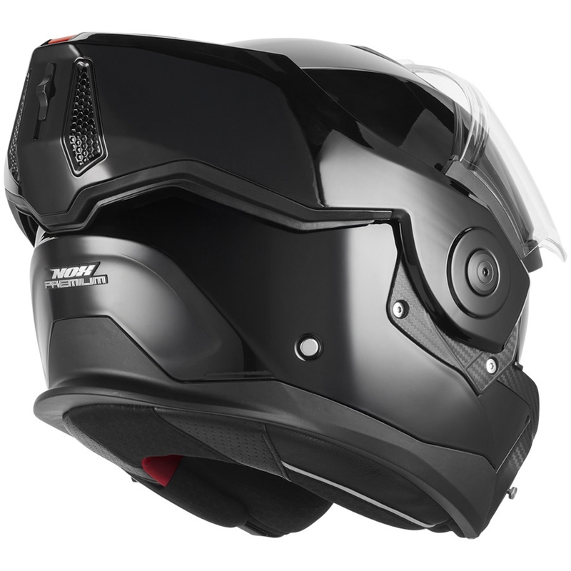 NOX PREMIUM Spinner atveramā motocikla ķivere, melna