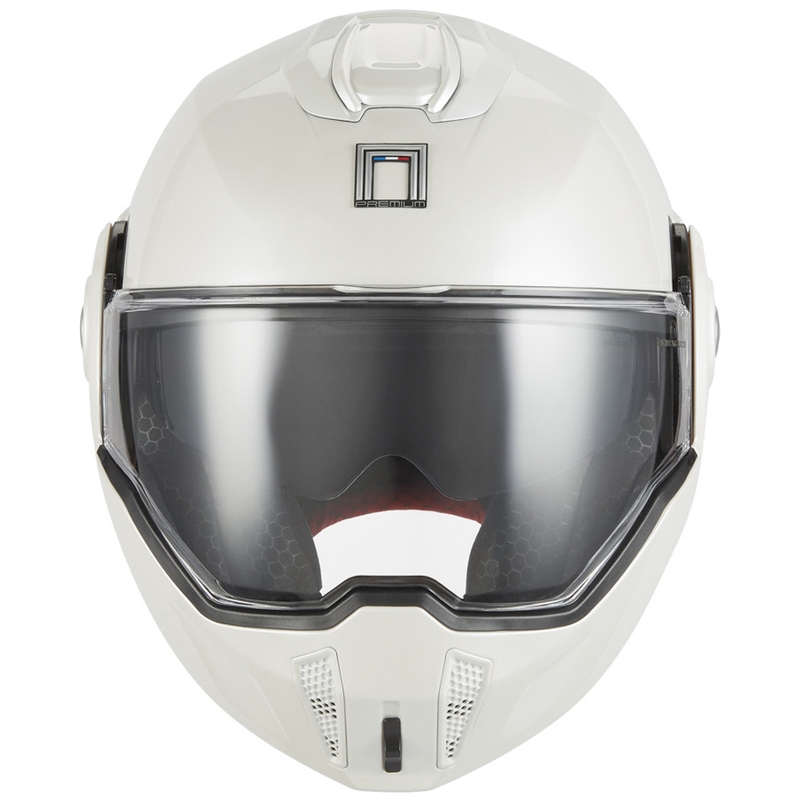 Atverama motocikla ķivere NOX PREMIUM Spinner balta