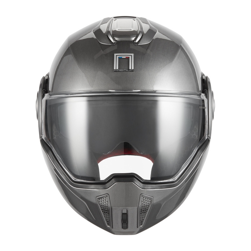NOX PREMIUM Spinner atveramā motocikla ķivere, matēta titāna krāsa