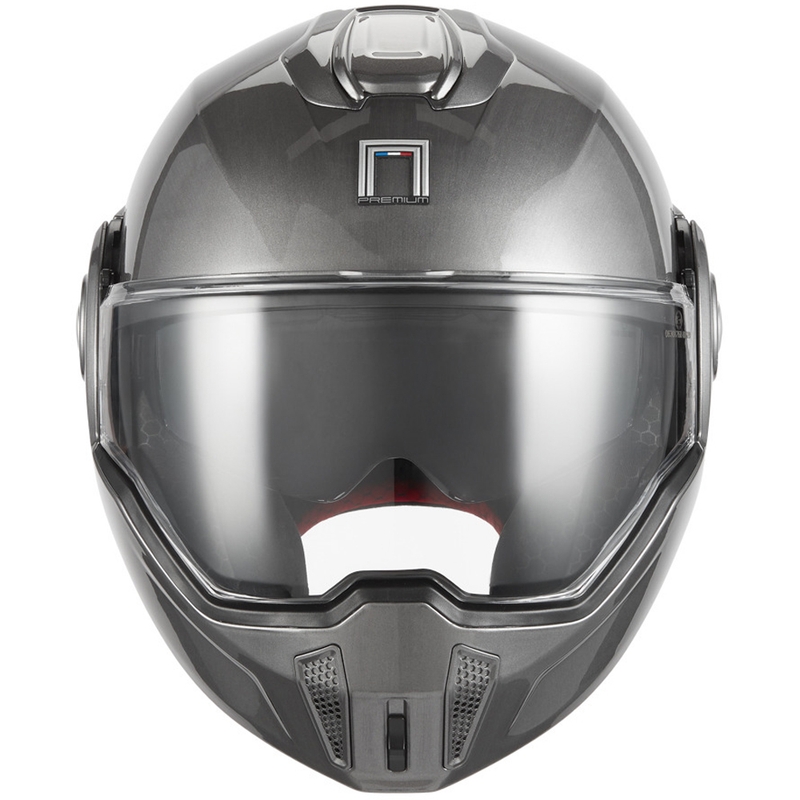 NOX PREMIUM Spinner atveramā motocikla ķivere, matēta titāna krāsa