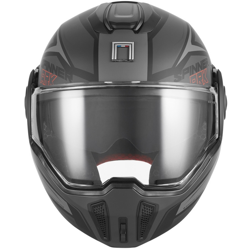 Atverama motocikla ķivere NOX PREMIUM Spinner Ark matēti melna-sarkana