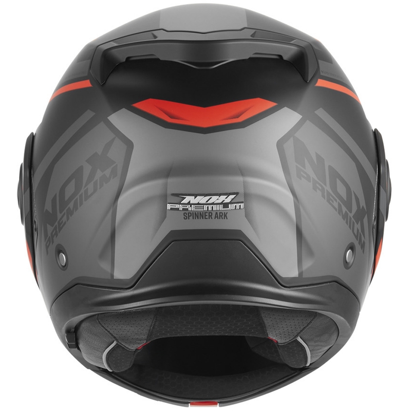 Atverama motocikla ķivere NOX PREMIUM Spinner Ark matēti melna-sarkana