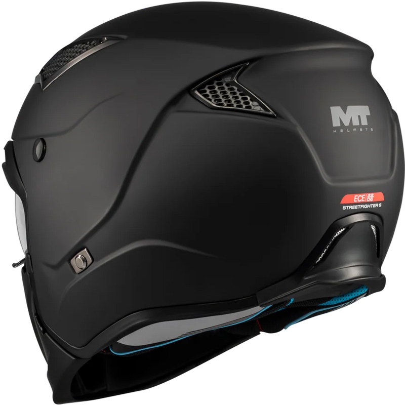 Modulāra motocikla ķivere MT Streetfighter SV S Pure A1 matēta melna