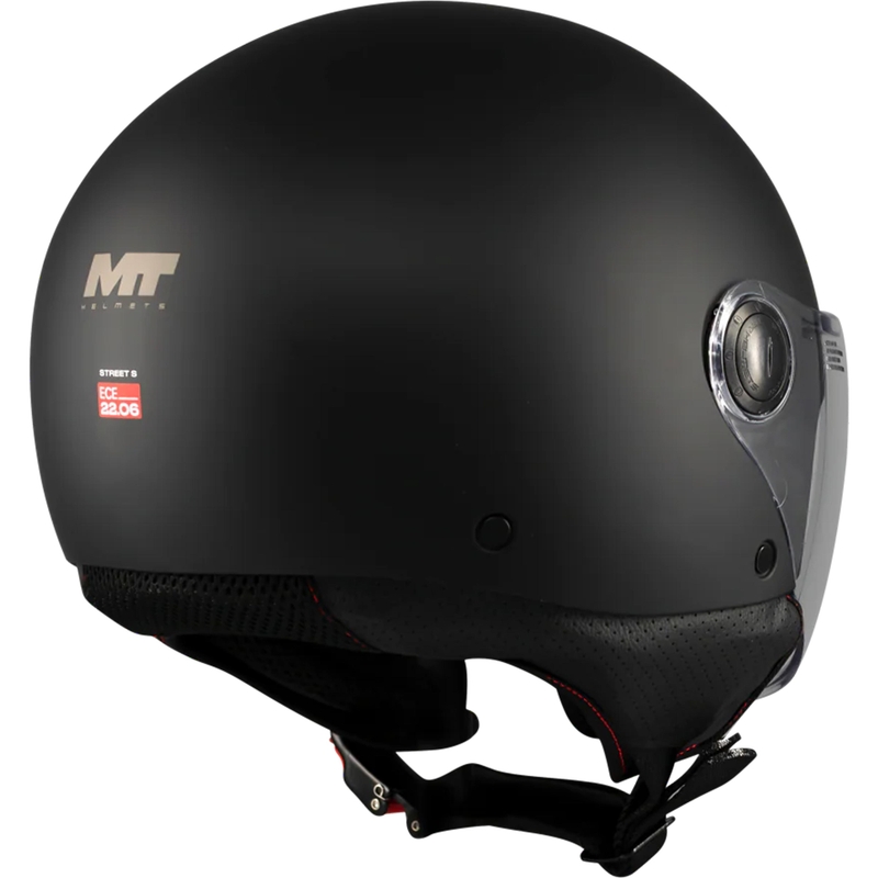 Atvērtā motocikla ķivere MT Street S Pure A1 matēta melna