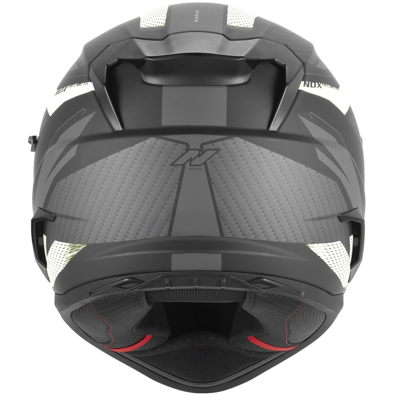 Pilna motocikla ķivere NOX N304-S REVO matēta melna-balta