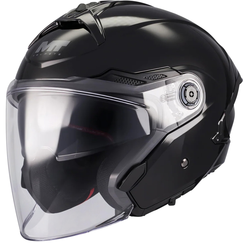 Atvērtā motocikla ķivere MT Cosmo SV Pure A1 melna