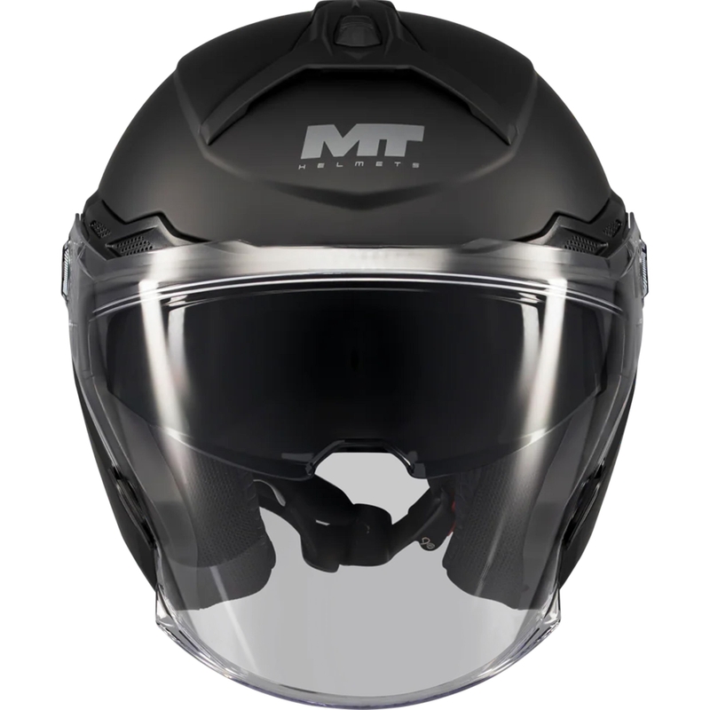 Atvērtā motocikla ķivere MT Cosmo SV Pure A1 matēta melna
