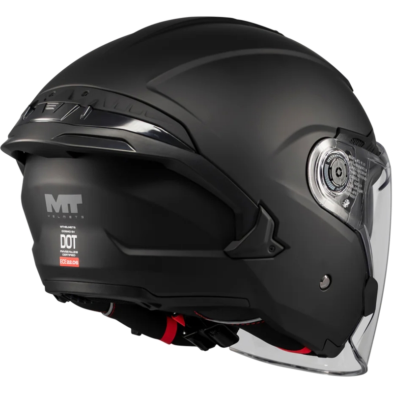 Atvērtā motocikla ķivere MT Cosmo SV Pure A1 matēta melna